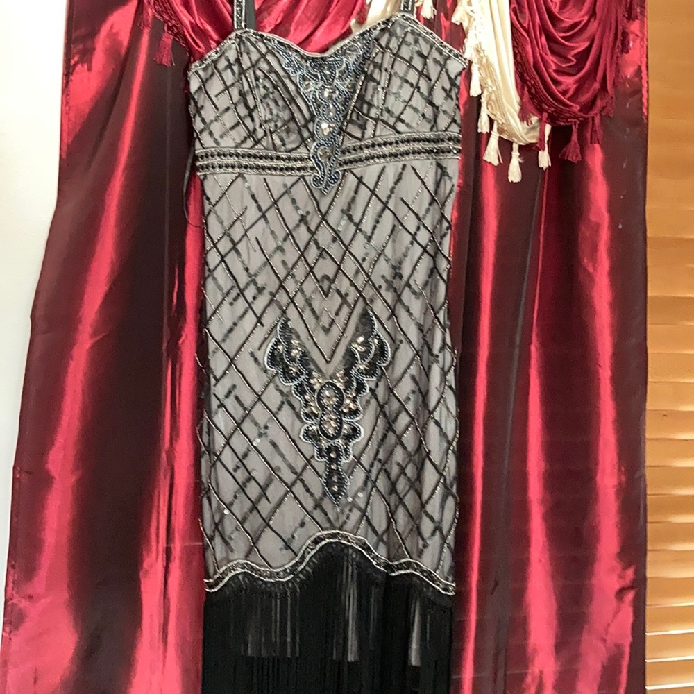 Gorgeous!! Sue Wong formal beaded flapper dress
